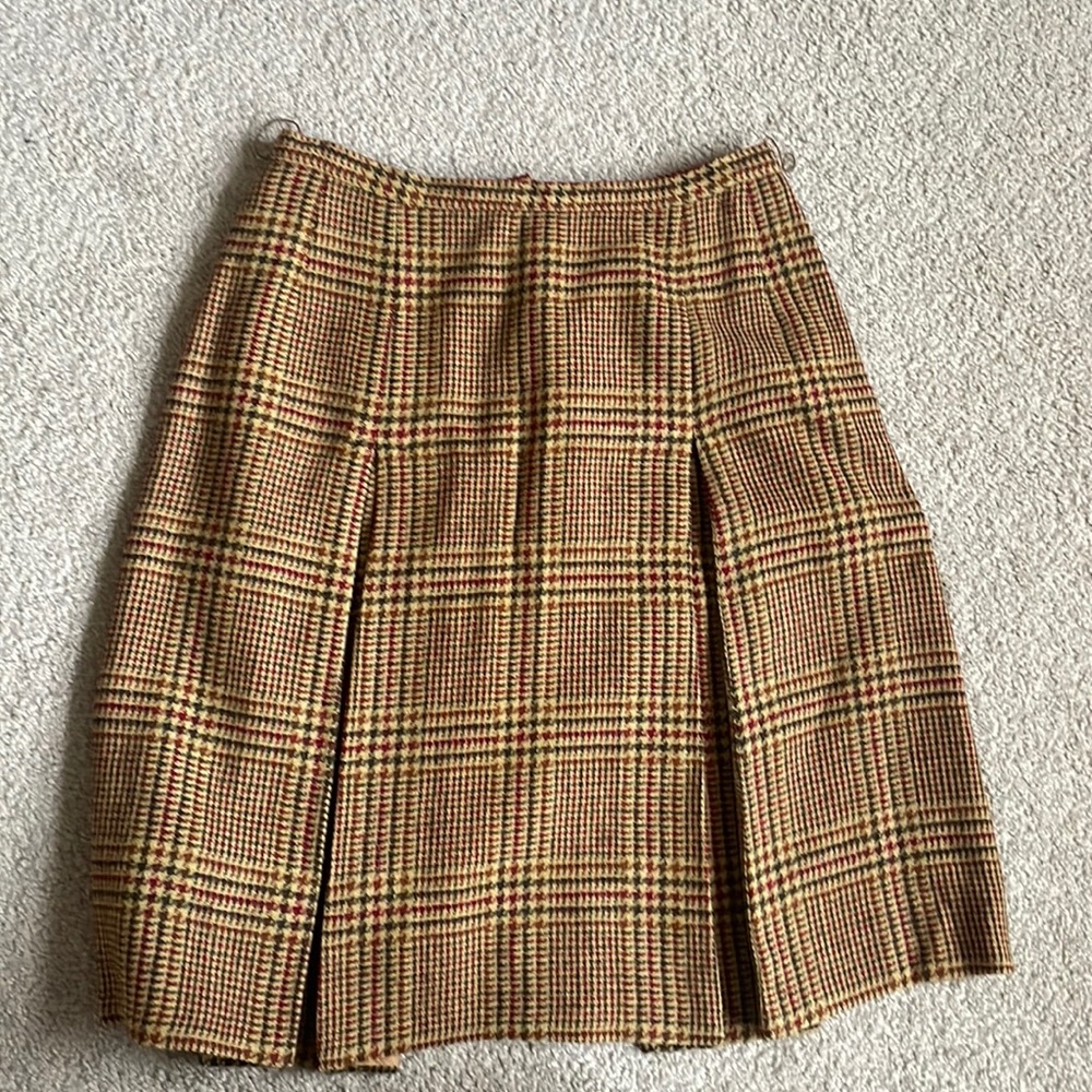 Vintage wool plaid skirt